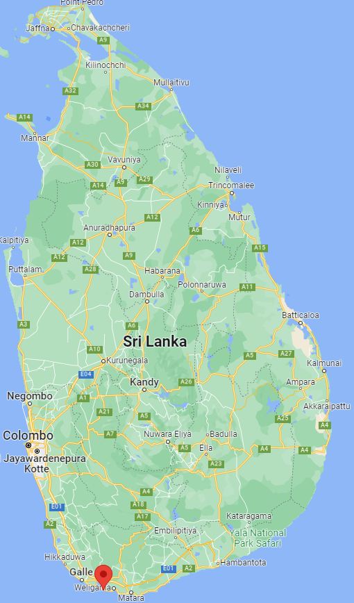 Ahangama location map – South coast Sri Lanka travel guide by AASH Travels